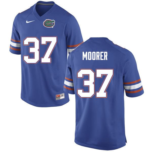 NCAA Florida Gators Patrick Moorer Men's #37 Nike Blue Stitched Authentic College Football Jersey ZGY1264VX